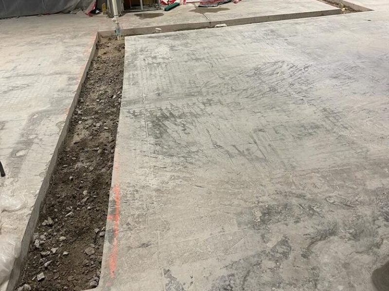 Saw Cut Concrete Slab