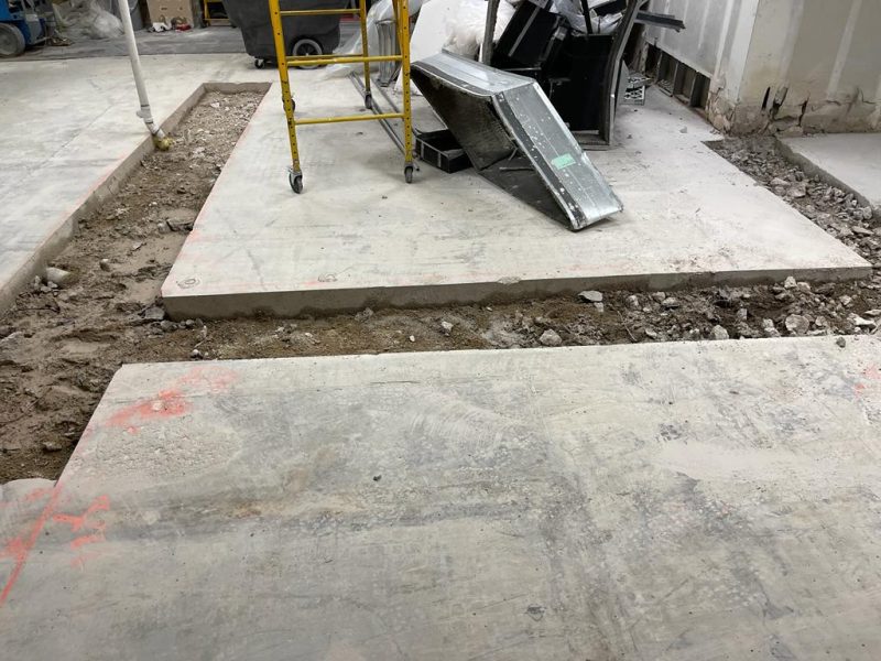 Saw Cut Concrete Slab